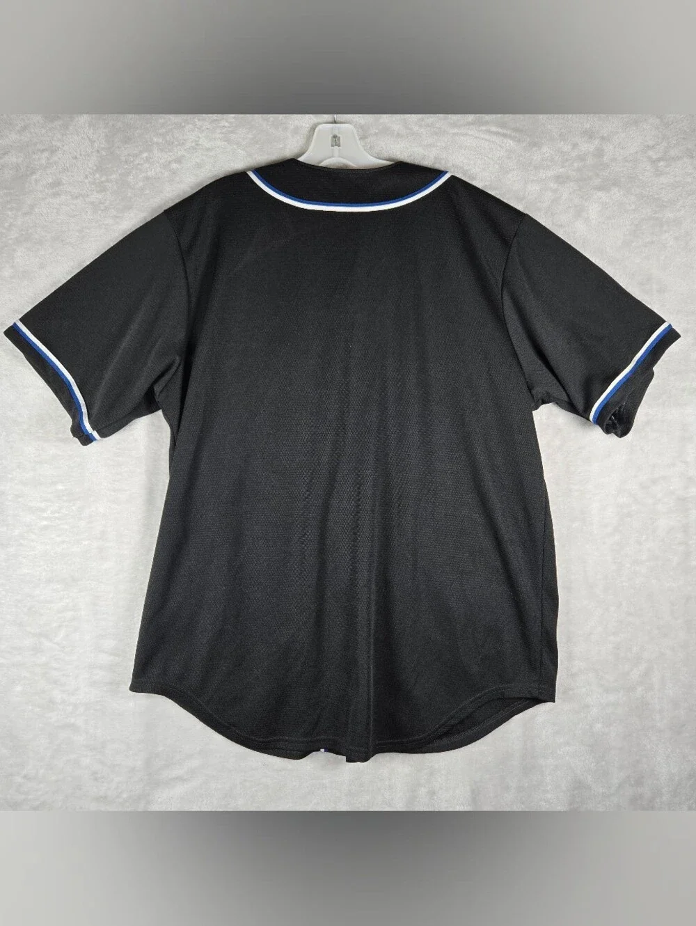 Nike Los Angeles Dodgers Button Up Jersey Mens Size Large L Black Lights Out